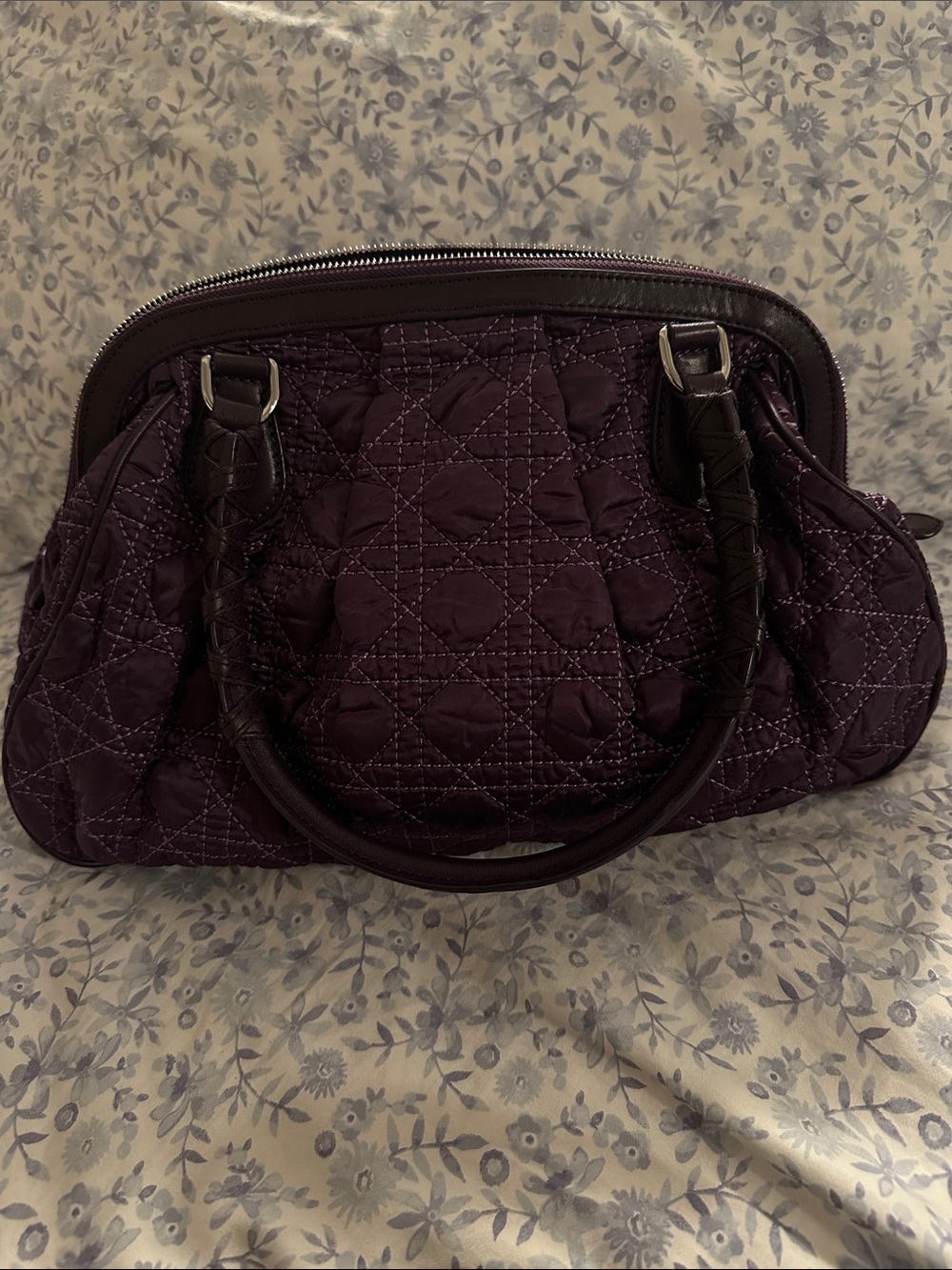 Christian Dior Cannage Quilted Satin "Charming" Tote / Frame Bag - Picture 4 of 9